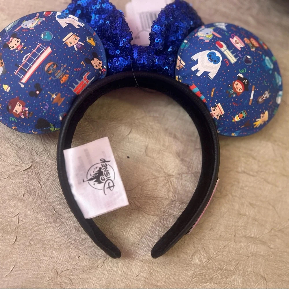 Bundle Loungefly Blue Disney Backpack with Ear Headband RARE